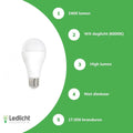 Spectrum LED bulb E27 20W 2400 lumens 6000K cold white 230V 160° high lumen non dimmable