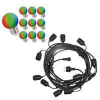 Spectrum 10m LED string light G45 RGB with color-changing bulbs