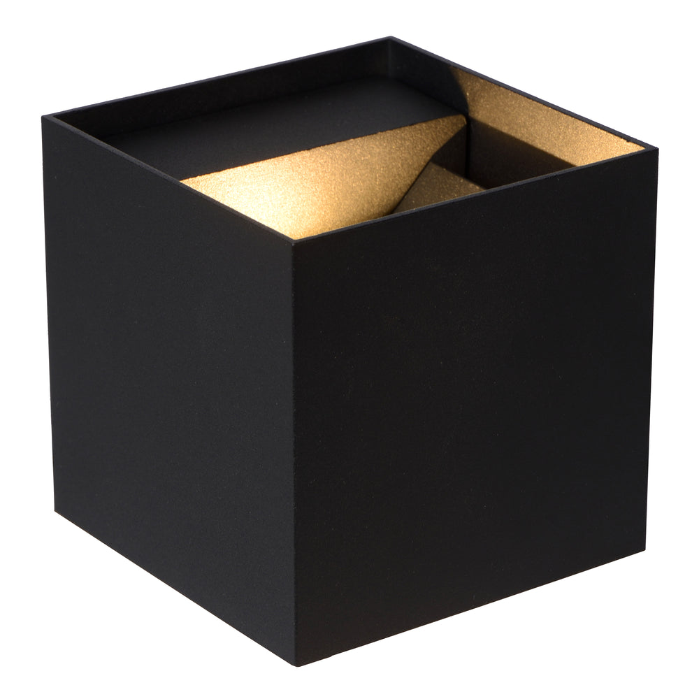 Lucide AXI LED wall light, 2x7W 2700K, IP54, adjustable beam angle, Black aluminum, modern bathroom lighting