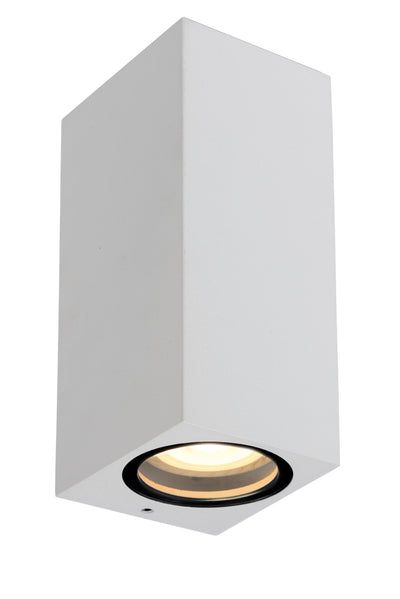 Lucide ZARO lampada da parete LED interno esterno, 2xGU10, IP44, Design moderno in alluminio bianco