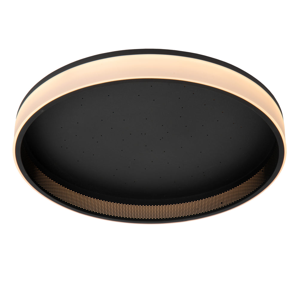 Lucide ESTREJA LED ceiling light 40cm dimmable CCT 2500K-3000K 40W 5500 lumens Black IP20 modern round