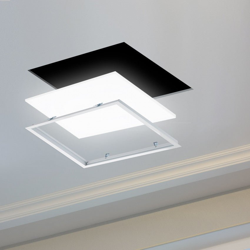 Pannello LED LCB 120x30cm sistema a incasso cornice bianca alluminio IP20 220-240V AC
