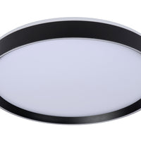 Lucide NURIA LED ceiling light 36W 2700K 3-Step Dim round Ø50cm Black modern IP20