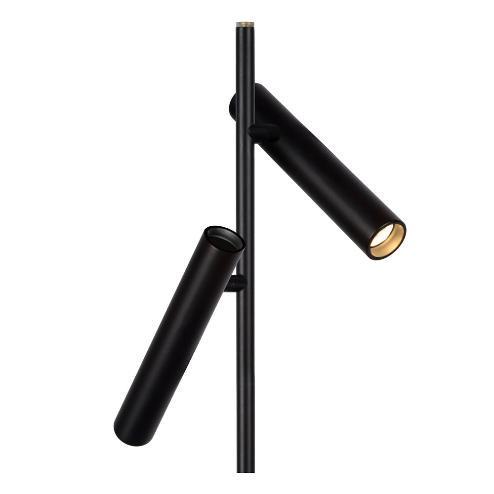 Lampada da lettura LED Lucide PHILON, 2x4.5W 3000K dimmerabile con controllo touch, 220-240V, IP20, Nero, 140cm