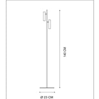 Lampada da lettura LED Lucide PHILON, 2x4.5W 3000K dimmerabile con controllo touch, 220-240V, IP20, Nero, 140cm