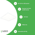 pannello LED 60x60cm ip65 resistente all'umidità 36w 4320 lumen 4000k bianco freddo ugr22 opale