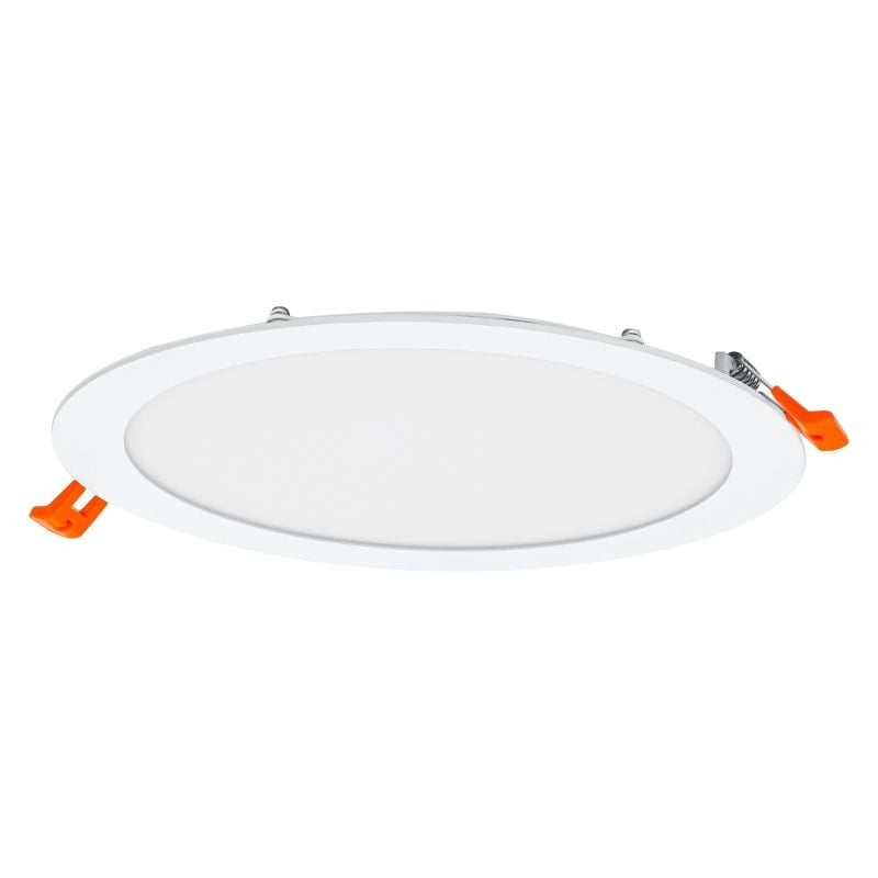Faretto LED Slim da incasso 22W 4000K 2000 lumen Tondo bianco foro 225mm incasso 200mm fascio 110°