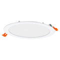 Faretto LED Slim da incasso 22W 4000K 2000 lumen Tondo bianco foro 225mm incasso 200mm fascio 110°