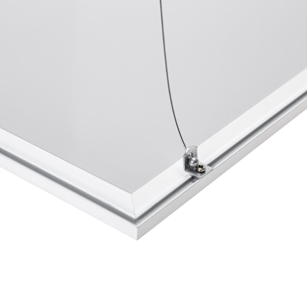Set di sospensione Spectrum per apparecchio a soffitto LED 600x600 mm acciaio argento, ideale per l'installazione int Spectrum Algine