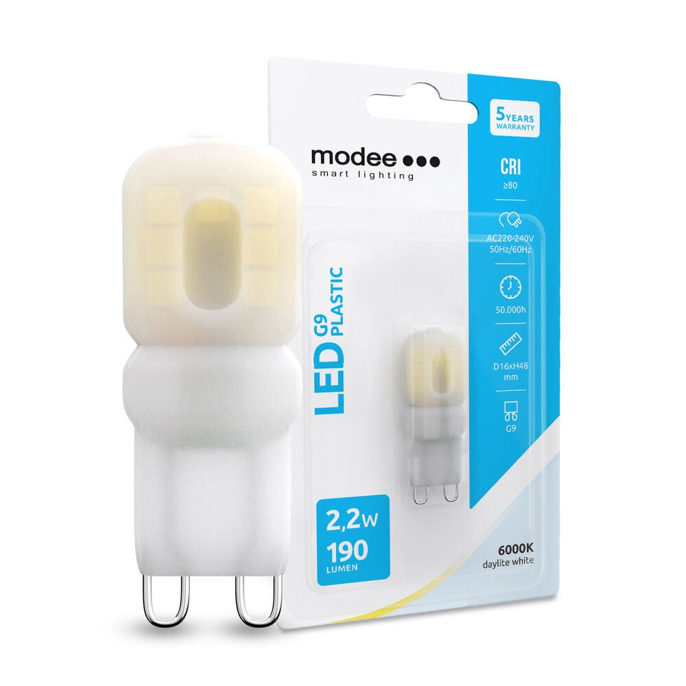 Lampadina Aigostar LED G9 2.2W 190 lumen 6000K bianco freddo non dimmerabile Ra80 IP20 CE RoHS