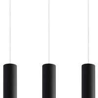 Lampada a sospensione LED Aigostar Nera LOOPEZ, 3 x portalampada GU10, IP20, corpo in alluminio, certificata CE RoHS