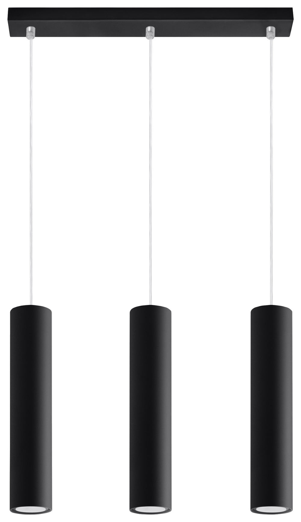 Lampada a sospensione LED Aigostar Nera LOOPEZ, 3 x portalampada GU10, IP20, corpo in alluminio, certificata CE RoHS