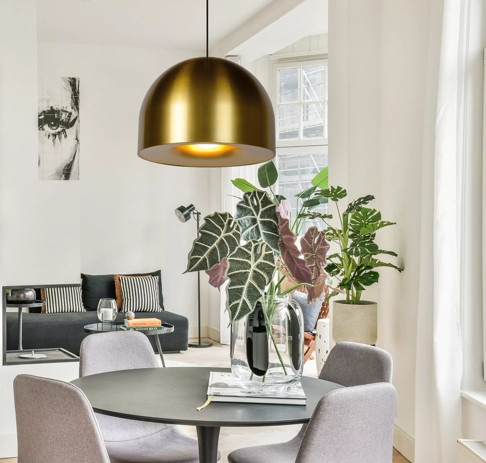 Lucide AKRON LED pendant light E27 50W matte gold aluminum 60mm