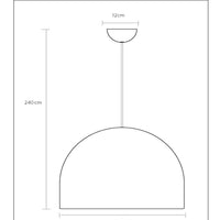 Lucide AKRON LED pendant light E27 50W matte gold aluminum 60mm