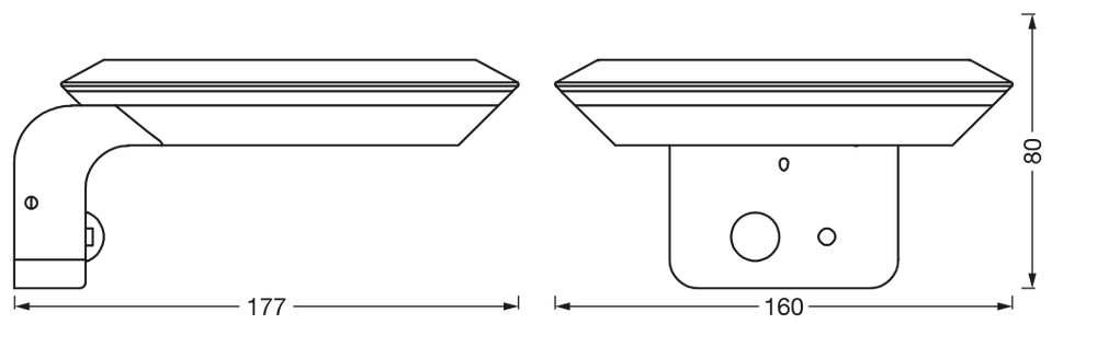 Ledvance Endura Style solare GLOW Sensore da Parete LED 3.6W 3000K IP44 Grigio Scuro Lampada da Esterno