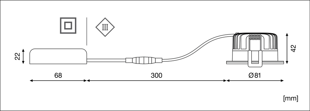 Faretto a LED da incasso resistente al fuoco Ledvance 8W 3000K dimmerabile IP65 Nero 90CRI fascio 36°