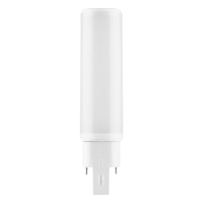 led pl-c dulux hf & ac mains v 6w 600 useful lumens 3000k g24q-1 replaces 13w