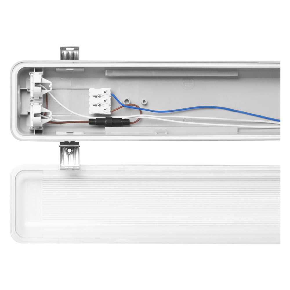 Apparecchio a LED da 60 cm IP65 impermeabile per tubi LED doppi