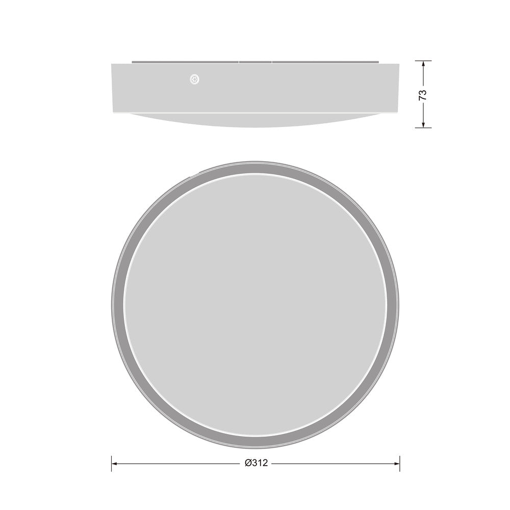 Ledvance Plafoniera LED Tonda 300mm 17W IP65 IK10 3000K 4000K Bianco Montaggio a Parete Soffitto