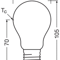Ledvance LED Classic A60 Opaca E27 Dimmerabile 3.8W 2700K 806 lumen Bianco Caldo Classe Energetica A