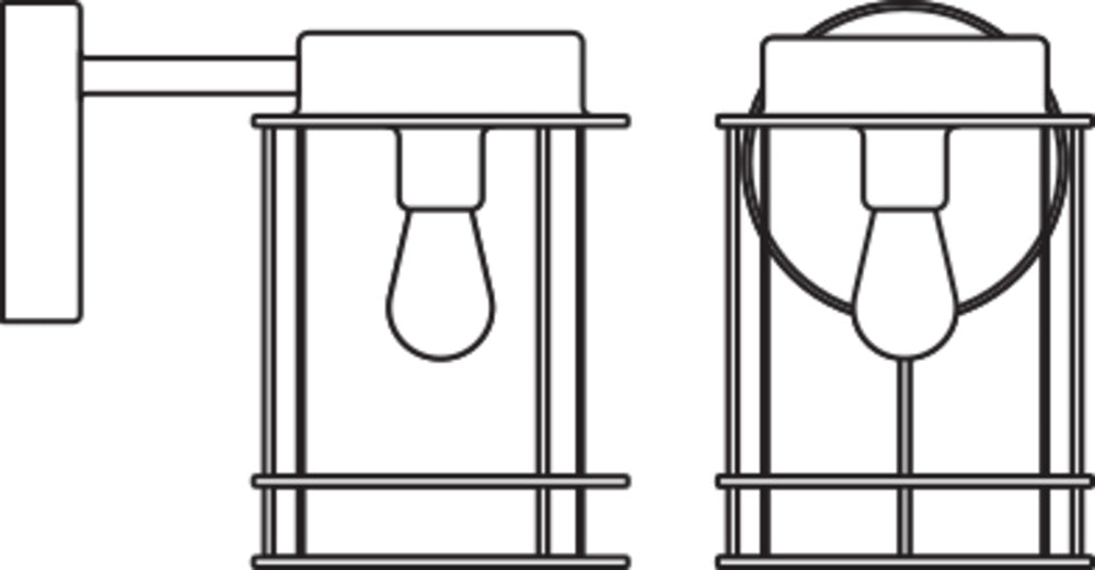 Ledvance ENDURA Classic Post Down E27 lampada da parete da esterno Acciaio Inox Vetro IP44 220-240V 60W max