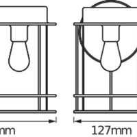 Ledvance ENDURA Classic Post Down E27 lampada da parete da esterno Acciaio Inox Vetro IP44 220-240V 60W max