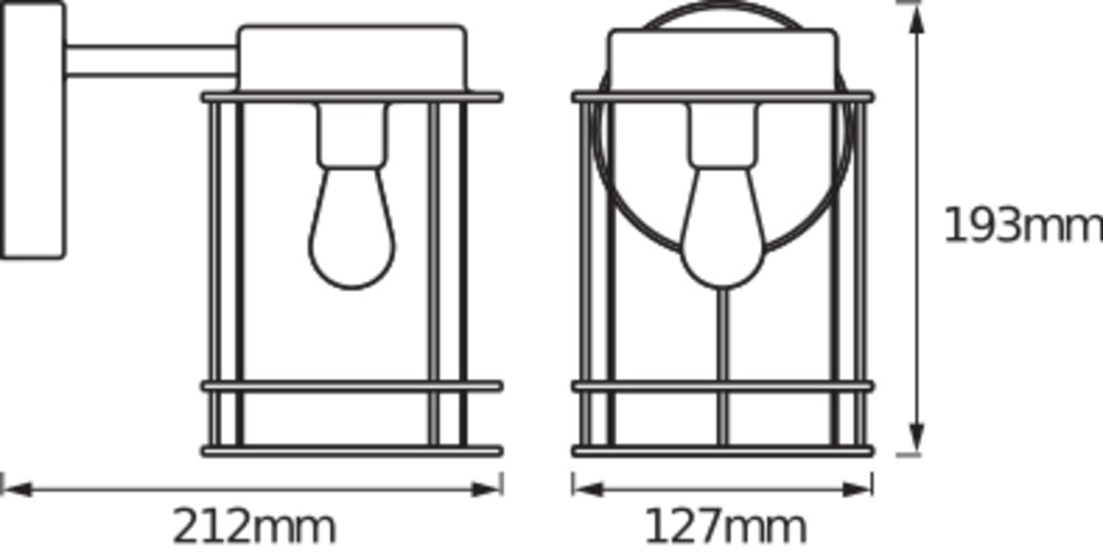 Ledvance ENDURA Classic Post Down E27 outdoor wall light Stainless Steel Glass IP44 220-240V 60W max