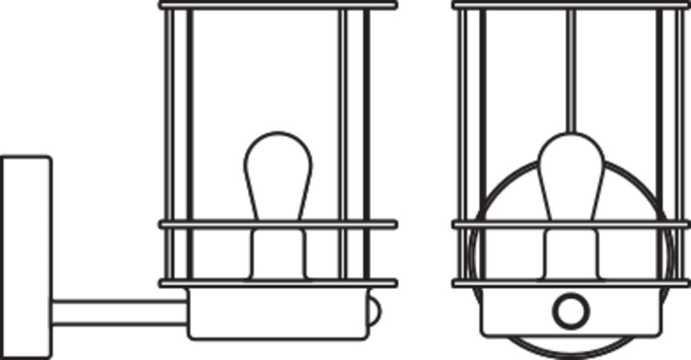 Ledvance ENDURA Classic Post Sensor Up E27 lampada da parete per esterni in acciaio inox IP44 con sensore di movimento e luce