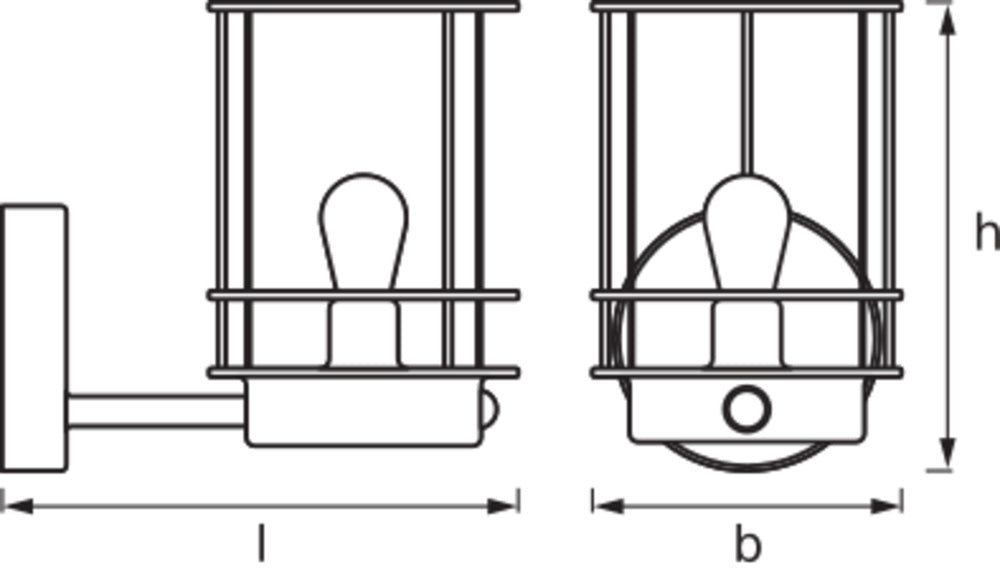Ledvance ENDURA Classic Post Sensor Up E27 outdoor stainless steel wall light IP44 with motion and light sensor