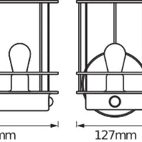 Ledvance ENDURA Classic Post Sensor Up E27 outdoor stainless steel wall light IP44 with motion and light sensor