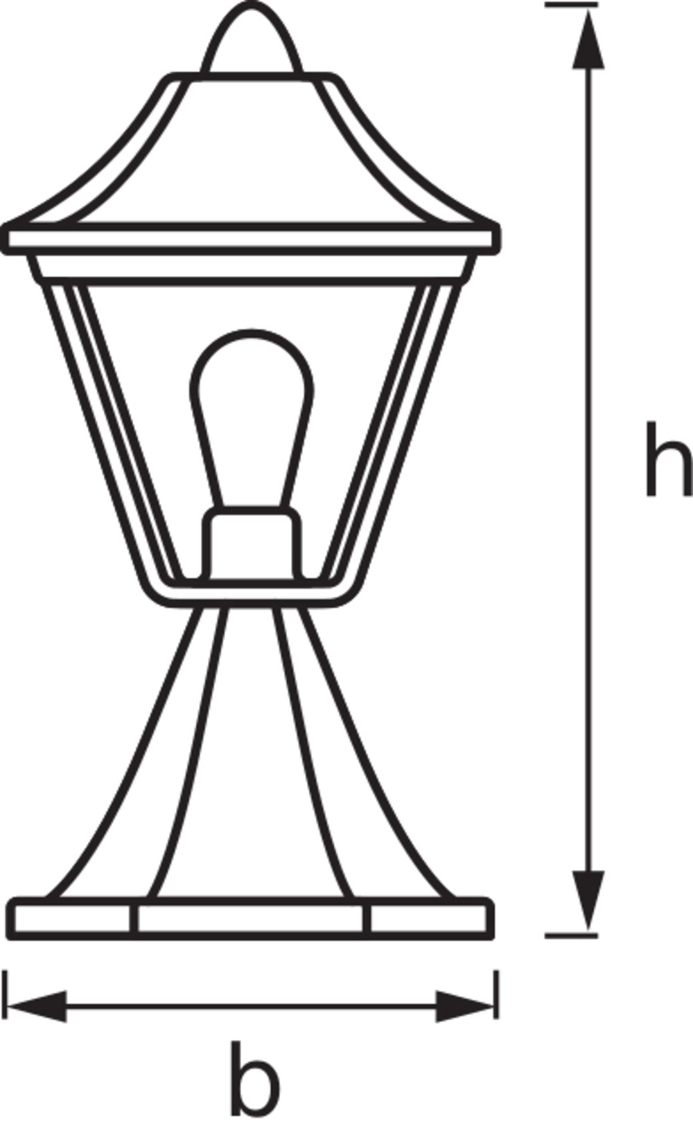 Ledvance ENDURA Classic Tradition 33cm Outdoor Lantern E27 Black/Gold IP44 Die-Cast Aluminum