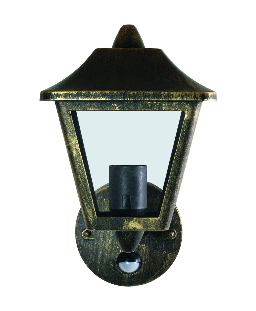 Ledvance ENDURA Classic Tradition Up Sensore Applique da Parete E27 Oro Nero Esterno IP44 Alluminio Pressofuso