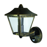 Ledvance ENDURA Classic Tradition Up Sensore Applique da Parete E27 Oro Nero Esterno IP44 Alluminio Pressofuso