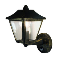 Ledvance ENDURA Classic Tradition Up Sensore Applique da Parete E27 Oro Nero Esterno IP44 Alluminio Pressofuso