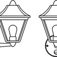 Ledvance ENDURA Classic Tradition Up Sensore Applique da Parete E27 Oro Nero Esterno IP44 Alluminio Pressofuso