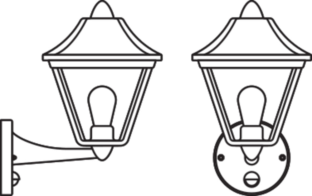 Ledvance ENDURA Classic Tradition Up Sensore Applique da Parete E27 Oro Nero Esterno IP44 Alluminio Pressofuso