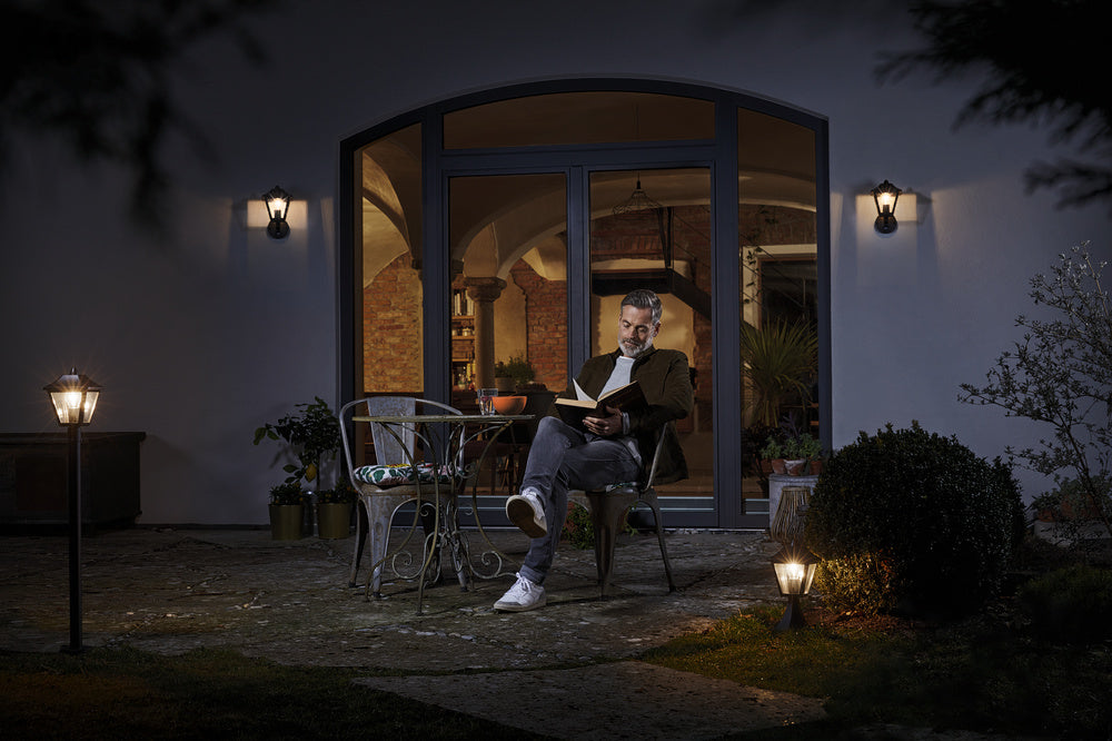 Ledvance ENDURA Classic Tradition lanterna da pavimento per esterni E27 Nero/Oro IP44 alluminio 1000mm