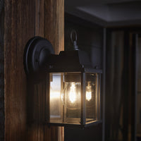 Ledvance ENDURA Classic Lantern Square S E27 applique da esterno Nero IP43 in alluminio pressofuso