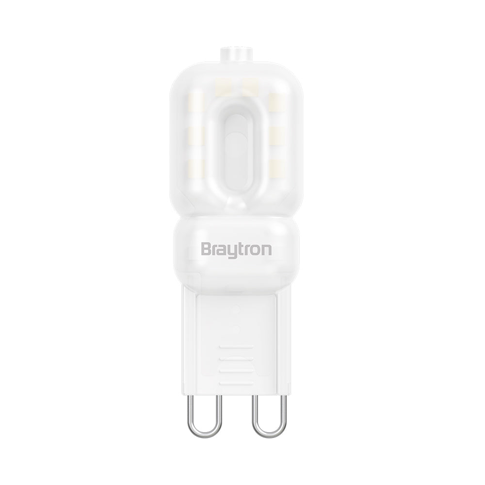 Braytron LED G9 capsula, 3W dimmerabile, 3000K bianco caldo, 260 lumen, angolo di apertura 240°, 220-240V