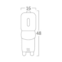 Braytron LED G9 capsula, 3W dimmerabile, 3000K bianco caldo, 260 lumen, angolo di apertura 240°, 220-240V