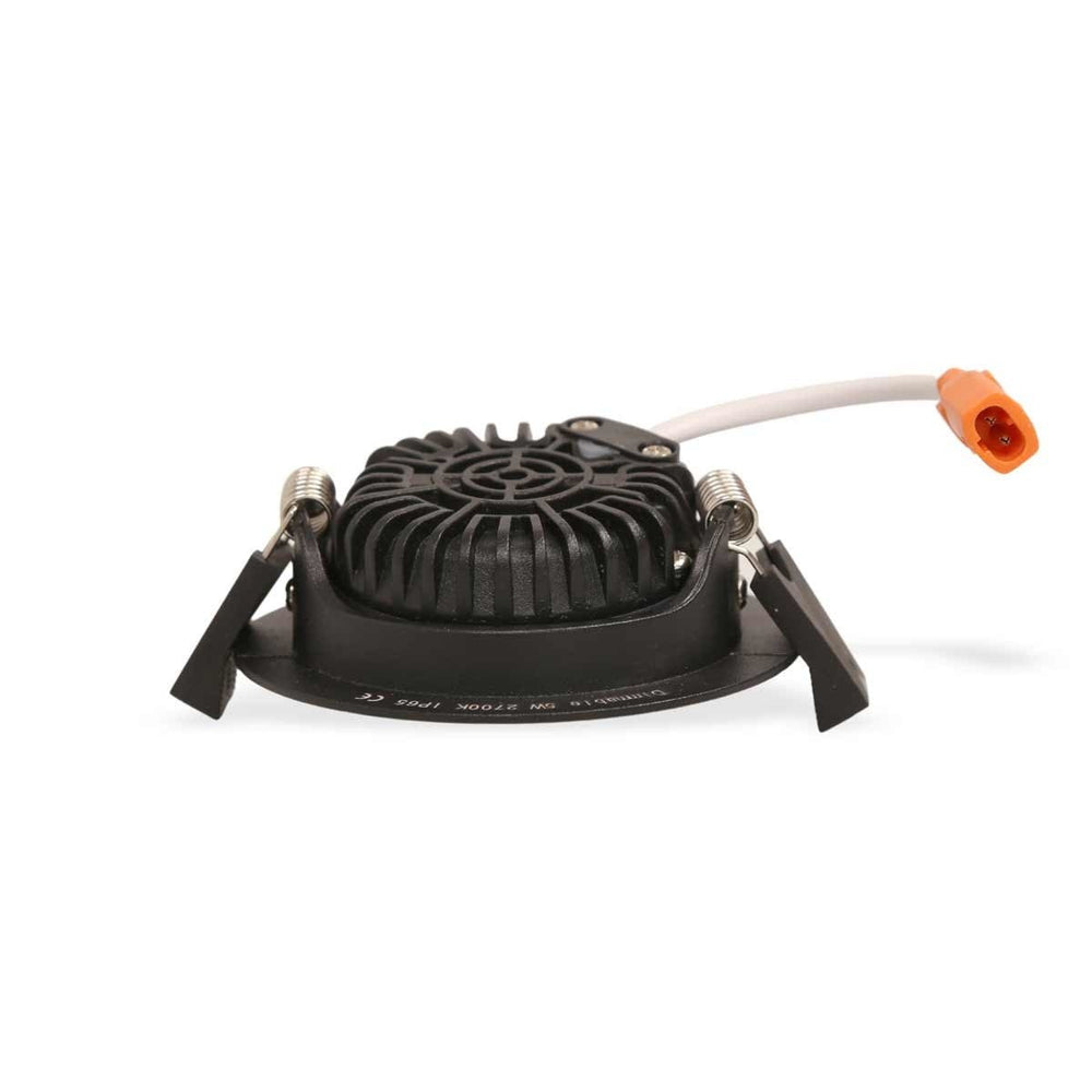 faretto a led da incasso 85mm nero ip65 5w 420 lumen 6000K dimmerabile