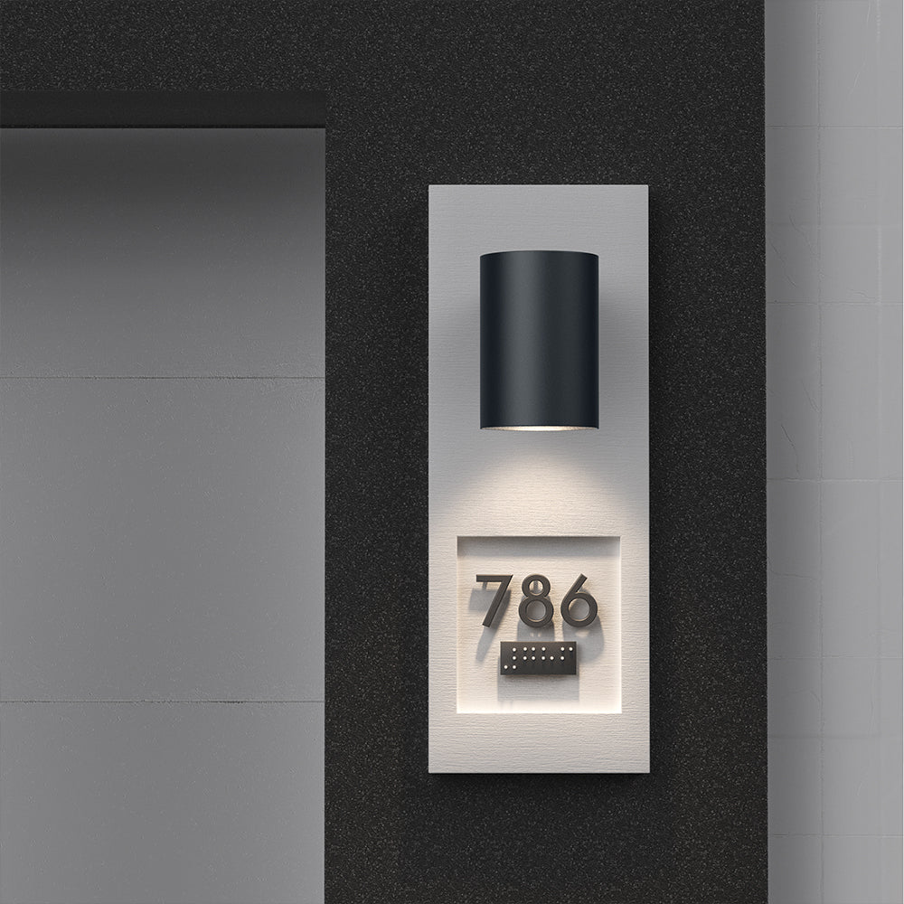 Braytron LED outdoor wall light 9W 900 lumen IP65 grey 38° beam angle