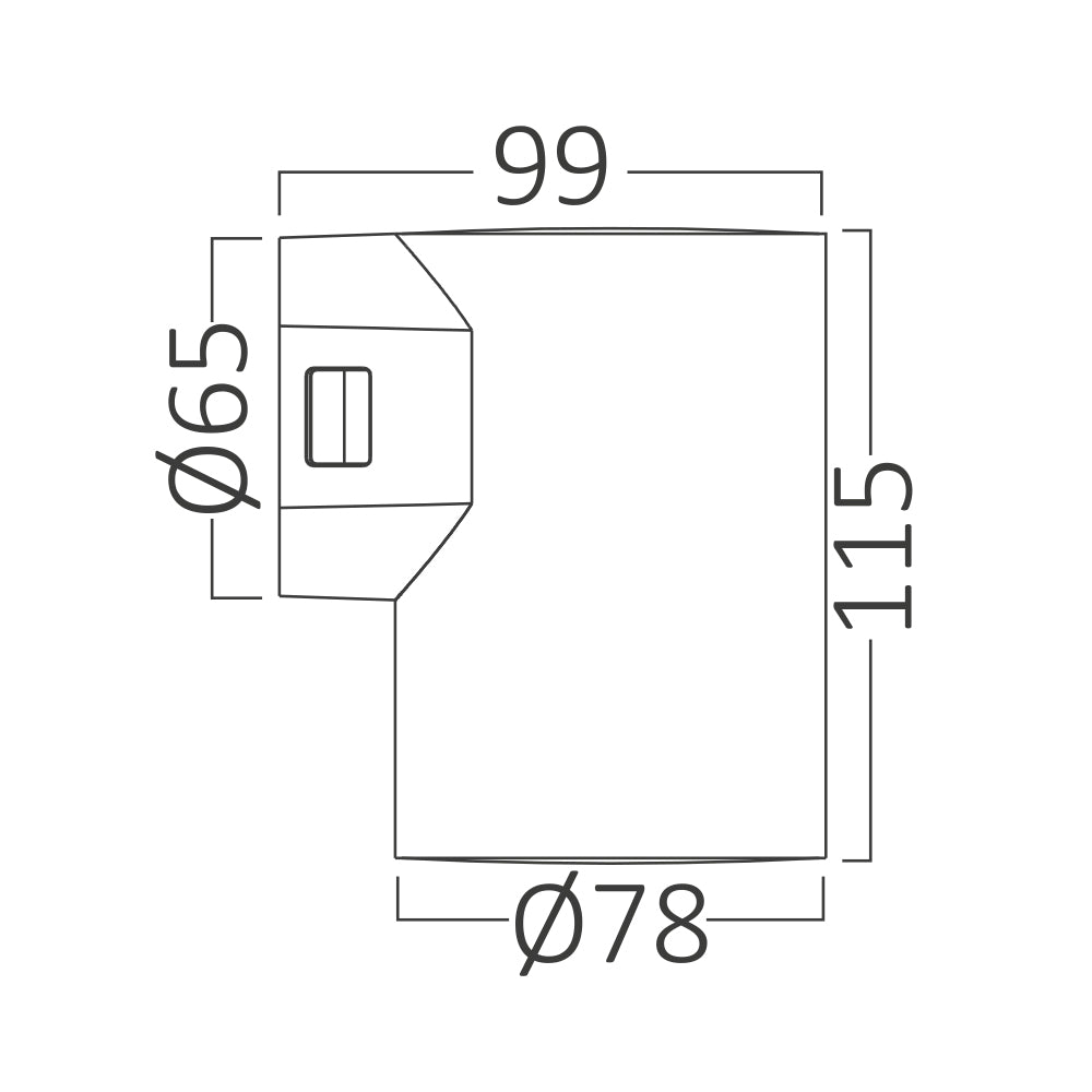 Braytron LED outdoor wall light 9W 900 lumen IP65 grey 38° beam angle