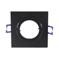 faretto incasso quadrato nero braytron 35w, alluminio, ip20, interno gu10, mr16