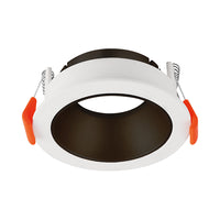 Braytron faretto LED da incasso GU10, max 35W, IP20, rotondo in alluminio Bianco-Nero, foro 85mm 70mm