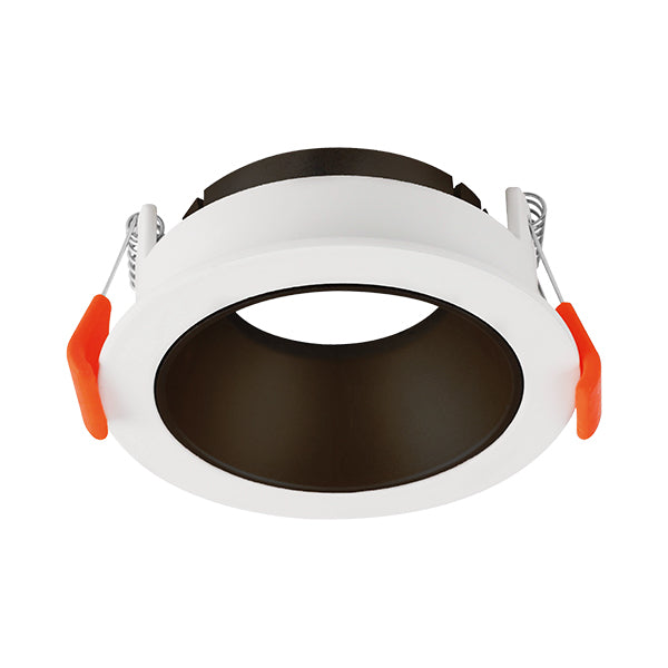 Braytron faretto LED da incasso GU10, max 35W, IP20, rotondo in alluminio Bianco-Nero, foro 85mm 70mm