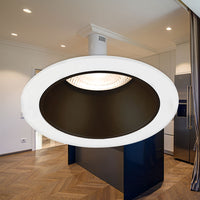 Braytron faretto LED da incasso GU10, max 35W, IP20, rotondo in alluminio Bianco-Nero, foro 85mm 70mm