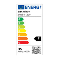 Braytron plafoniera LED lineare 35W 6500K 3600 lumen IP40 220-240V Bianco 1175mm luce bianca fredda per interni