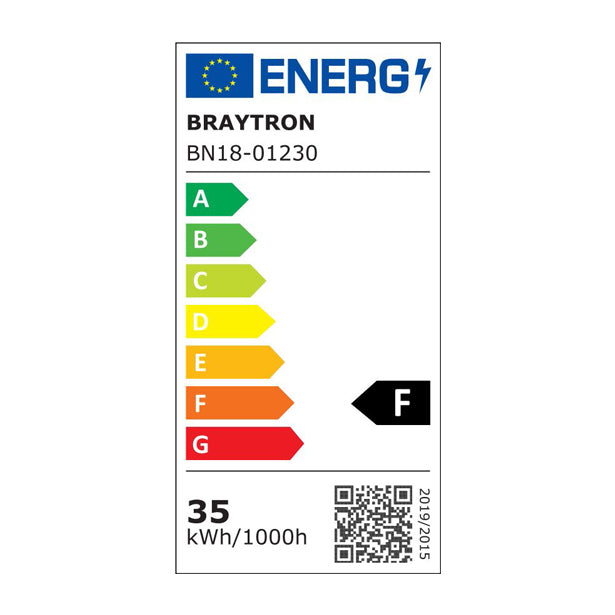 Braytron plafoniera LED lineare 35W 6500K 3600 lumen IP40 220-240V Bianco 1175mm luce bianca fredda per interni