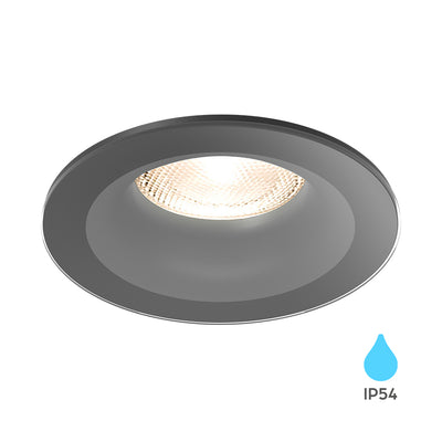 Faretto da incasso LED Braytron 7W IP54 Alluminio Nero foro 89mm 70mm illuminazione interna